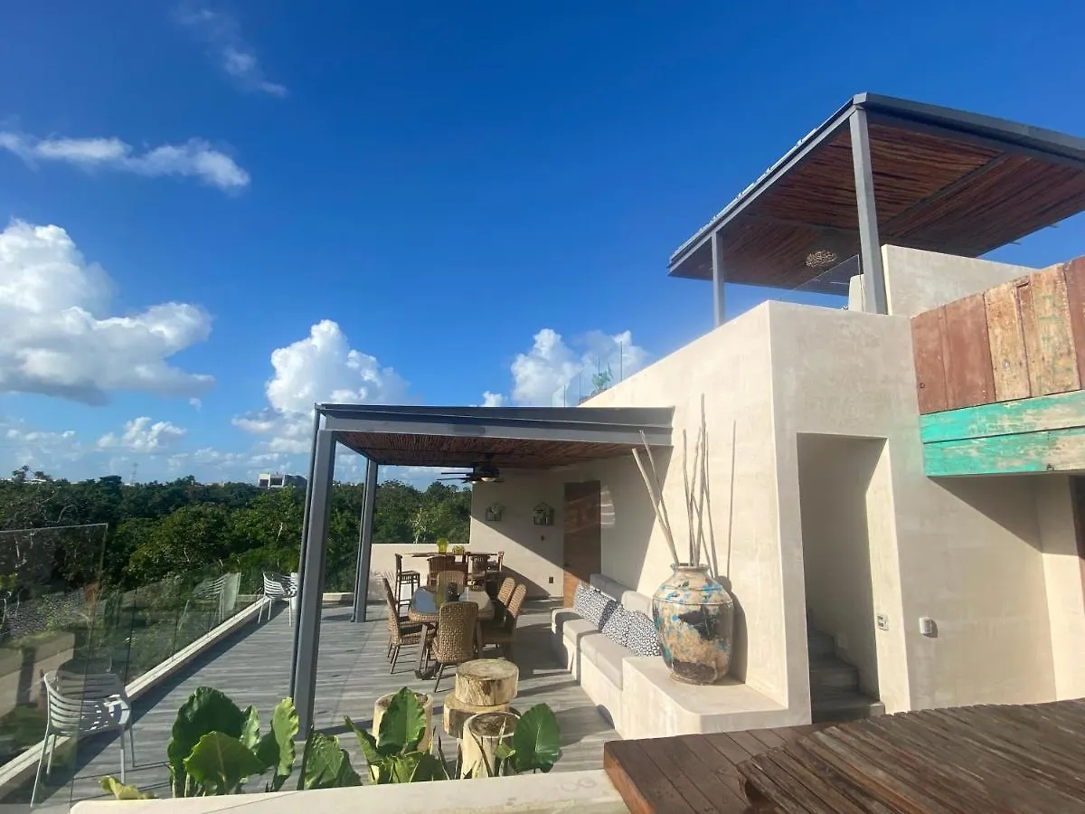 아파트 Kataleya Tulum By Zaazil - Amazing Penthouse Plus Aptartment , Up To 16 People, Private Pool, Terrace , Roof Top And Hot Tub In Luum Zama In The Jungle